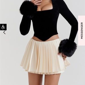 House of CB pleated mini skirt